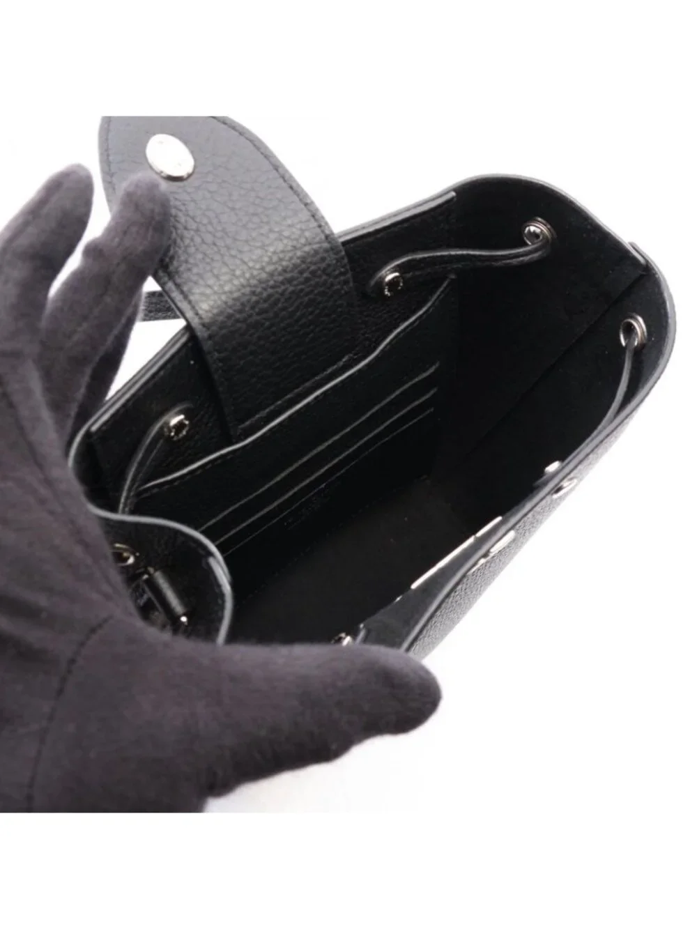 Louis Vuitton Shoulder Bag Nano Lockme Bucket Noir Leather